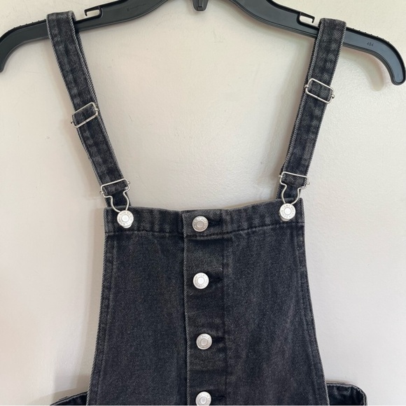 Pac Sun Women’s Black Denim Overall Mini Dress Size Small - Picture 14 of 15